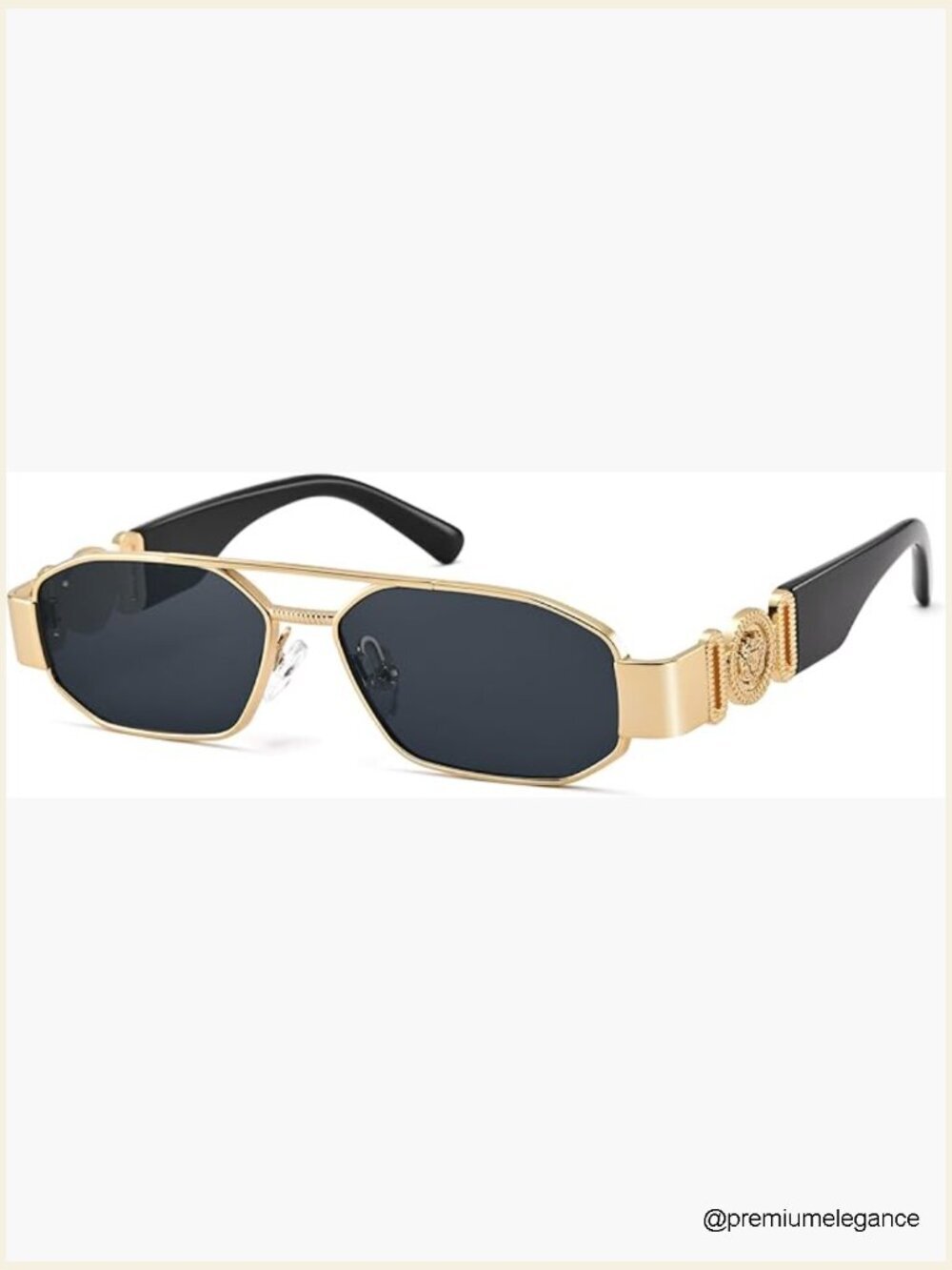 Retro 90s Square Sunglasses Y2K Designer Style Rectangle Sun Glasses